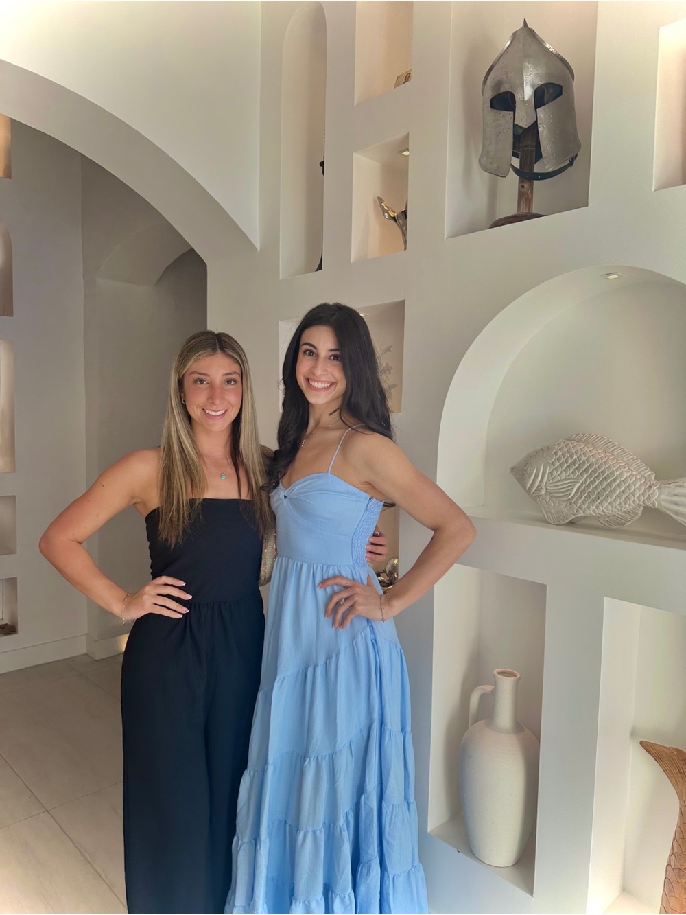 Sleeveless Light Blue Tiered Maxi Dress